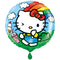 UNIQUE PARTY FAVORS Balloons Hello Kitty Birthday Round Foil Balloon, 18 Inches, 1 Count