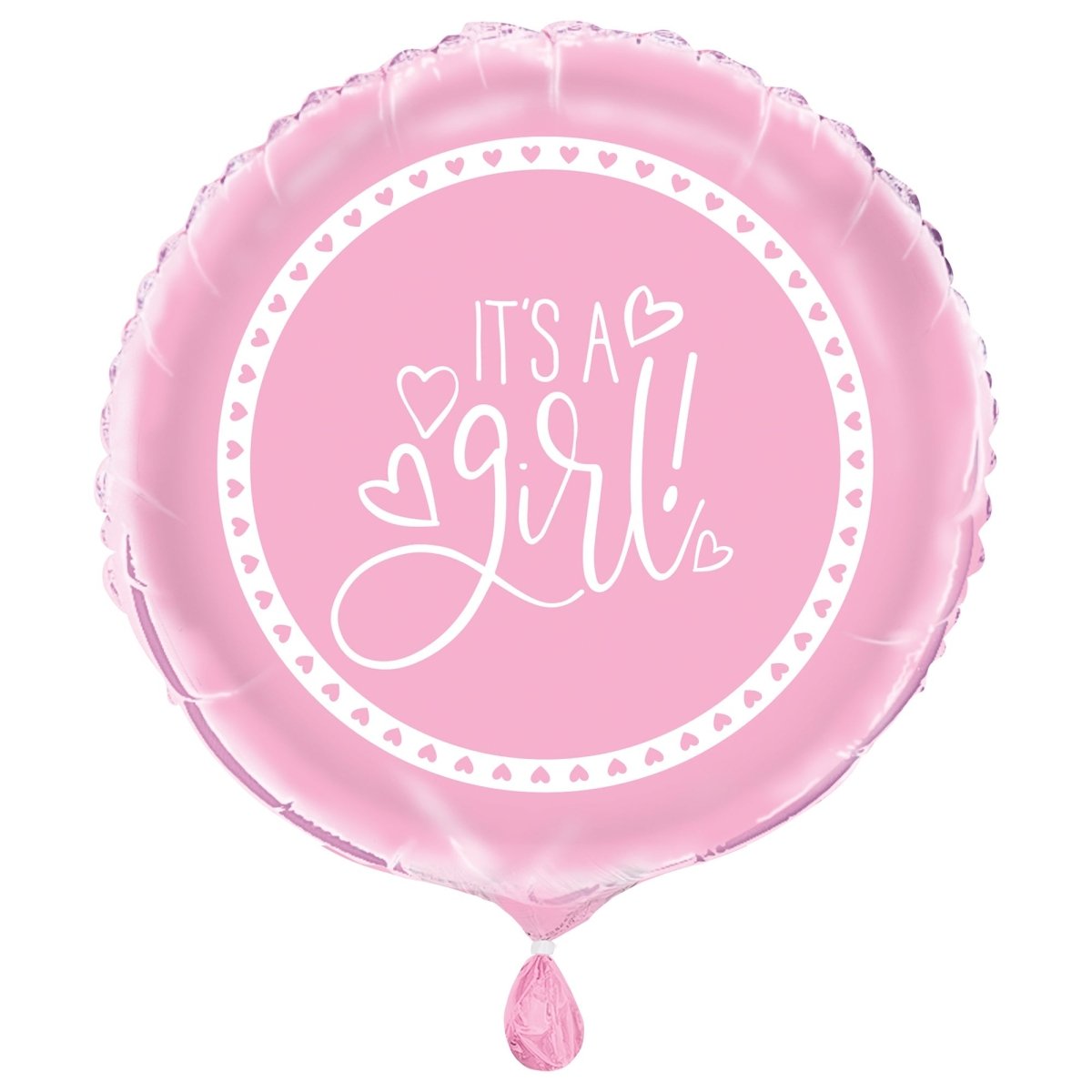 UNIQUE PARTY FAVORS Balloons Pink Hearts Foil Balloons, 18 Inches, 1 Count 011179733774