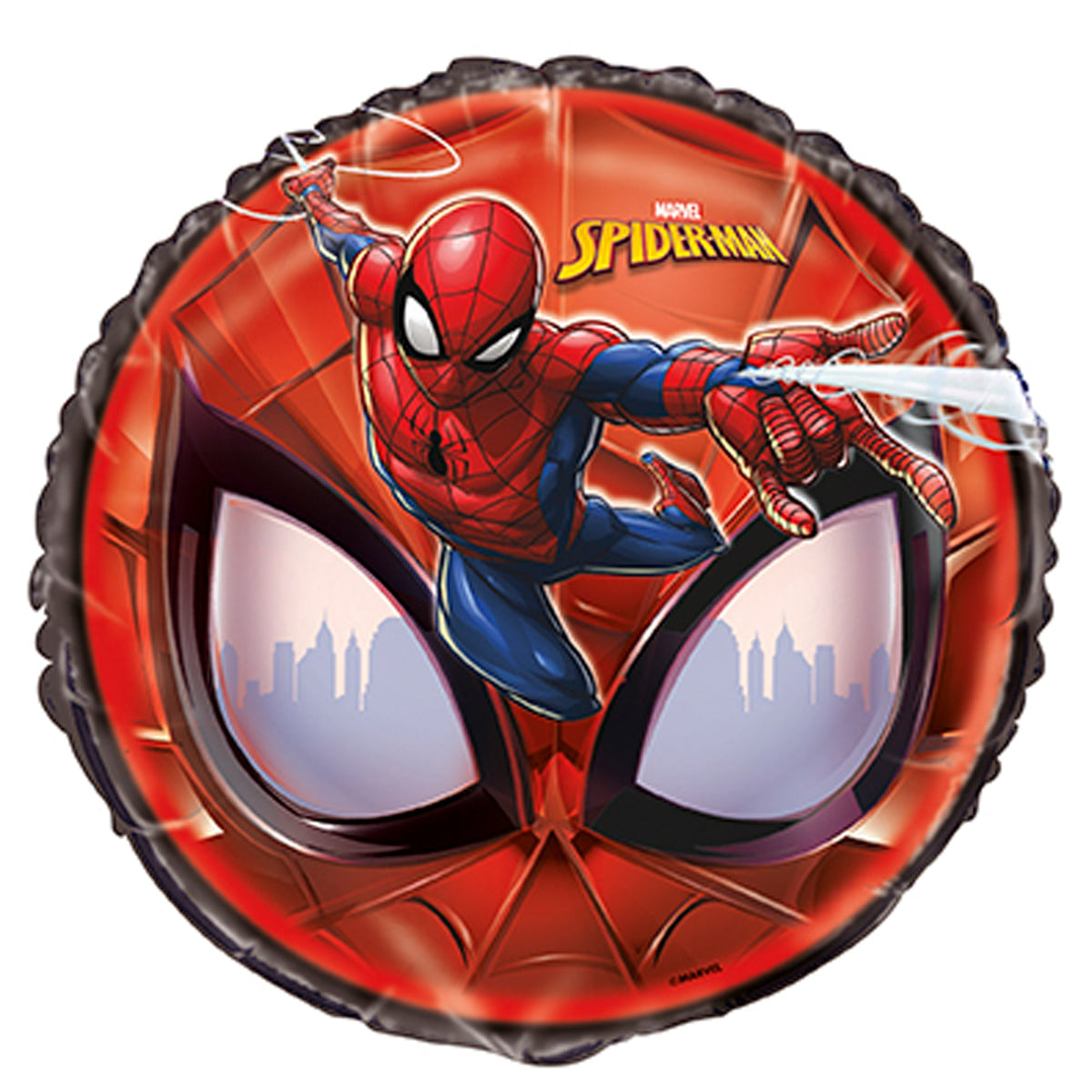 UNIQUE PARTY FAVORS Balloons Spider-Man Round Foil Balloon, Marvel, 18 Inches, 1 Count 011179592371