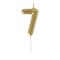 UNIQUE PARTY FAVORS Cake Supplies Gold Mini Number 7 Birthday Candle, 1 Count 011179199570
