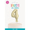 UNIQUE PARTY FAVORS Cake Supplies Golden Number 4 Foil Balloon Cake Topper, 1 Count 011179572649