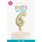 UNIQUE PARTY FAVORS Cake Supplies Golden Number 6 Foil Balloon Cake Topper, 1 Count 011179572663