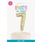 UNIQUE PARTY FAVORS Cake Supplies Golden Number 7 Foil Balloon Cake Topper, 1 Count 011179572670