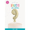 UNIQUE PARTY FAVORS Cake Supplies Golden Number 9 Foil Balloon Cake Topper, 1 Count 011179572694