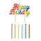 UNIQUE PARTY FAVORS Cake Supplies Happy Birthday Candle Kit, 13 Count 011179199792