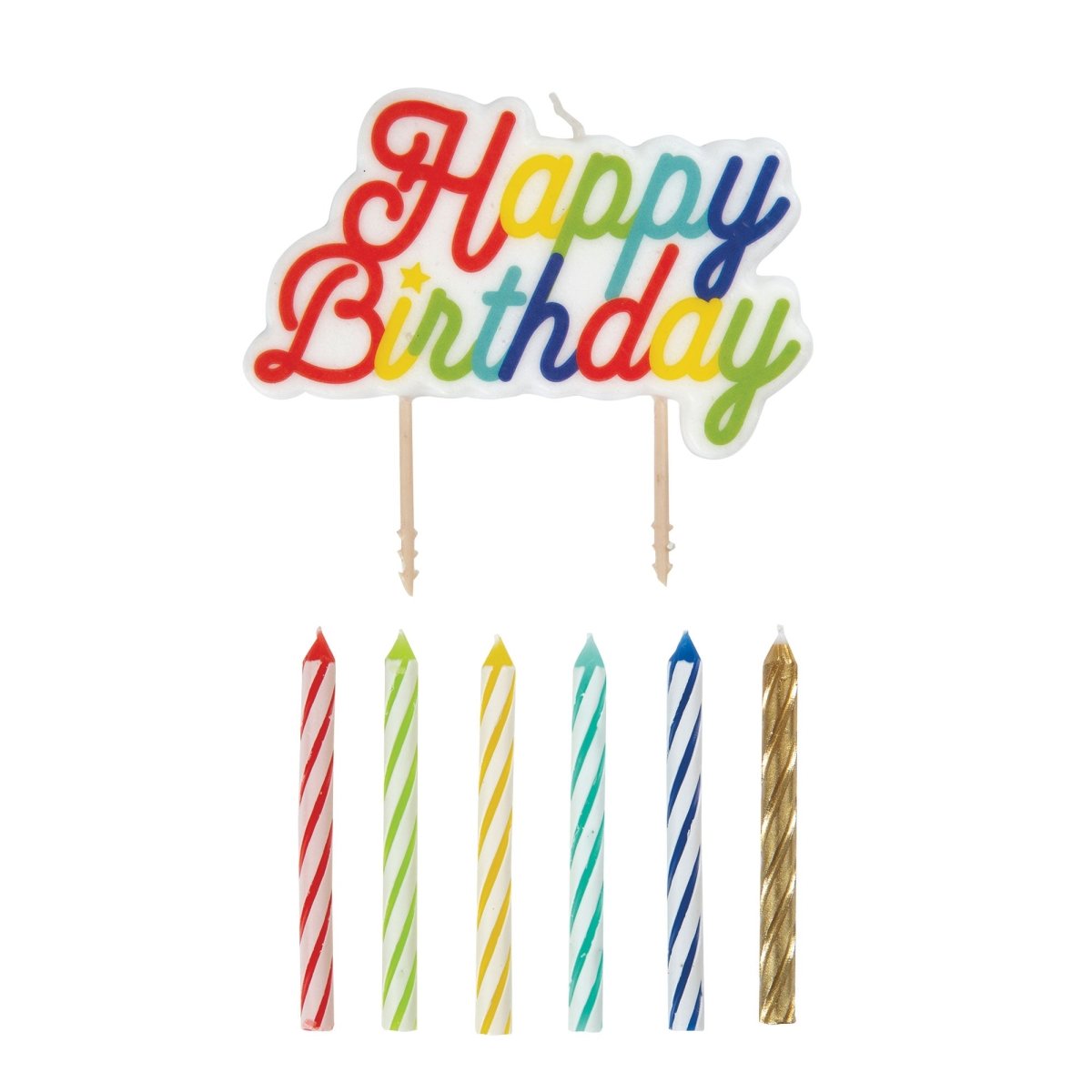 UNIQUE PARTY FAVORS Cake Supplies Happy Birthday Candle Kit, 13 Count 011179199792