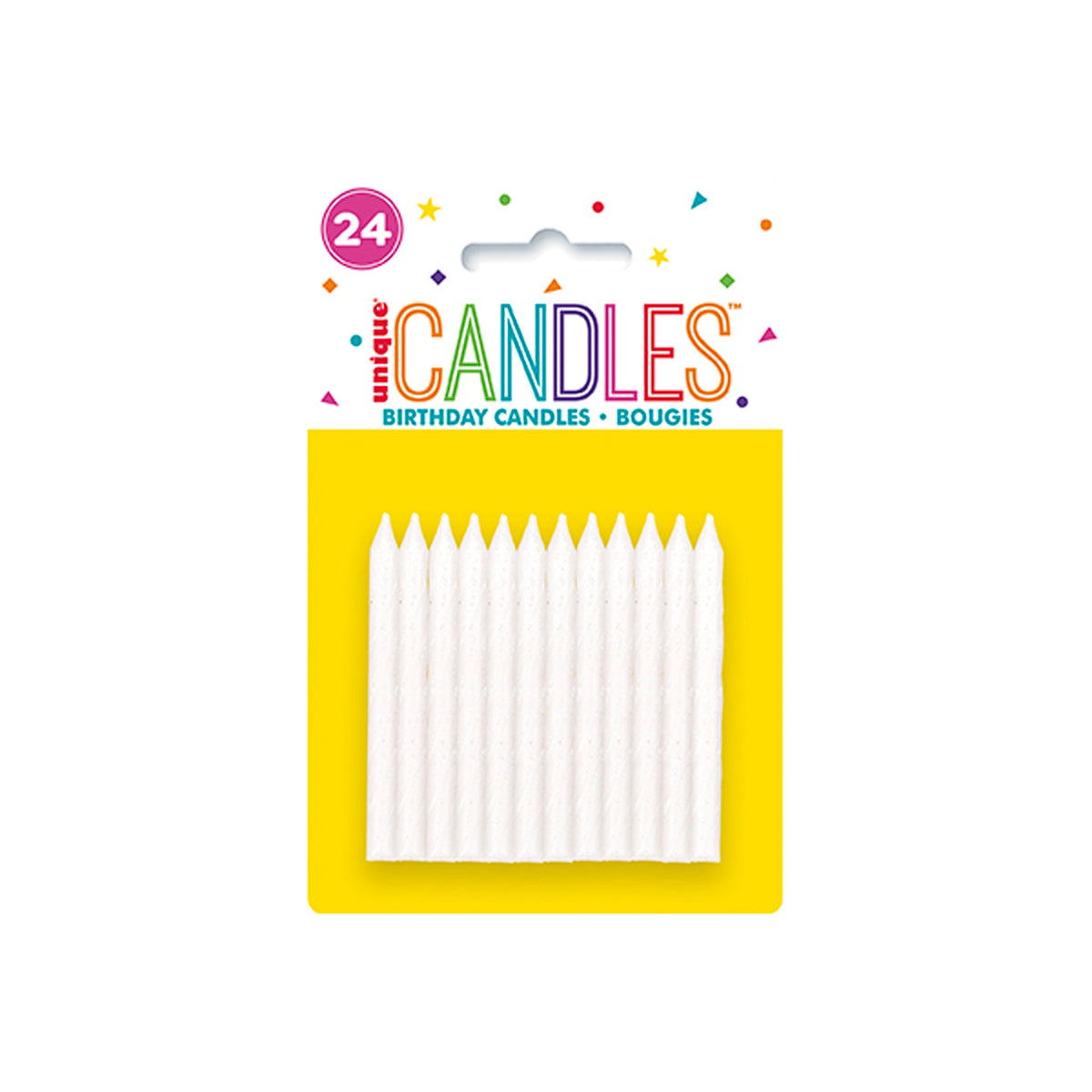 UNIQUE PARTY FAVORS Cake Supplies Iridescent Spiral Candles, 24 Count 011179199730
