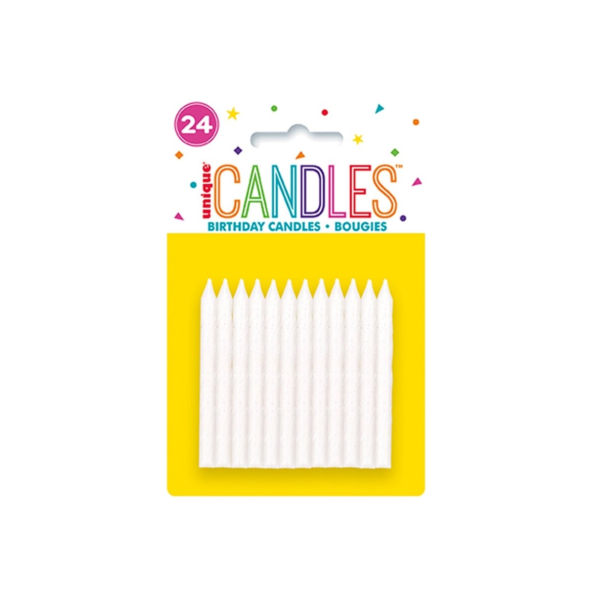 UNIQUE PARTY FAVORS Cake Supplies Iridescent Spiral Candles, 24 Count 011179199730