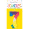 UNIQUE PARTY FAVORS Cake Supplies Rainbow Number 7 Birthday Candle, 1 Count 011179350070