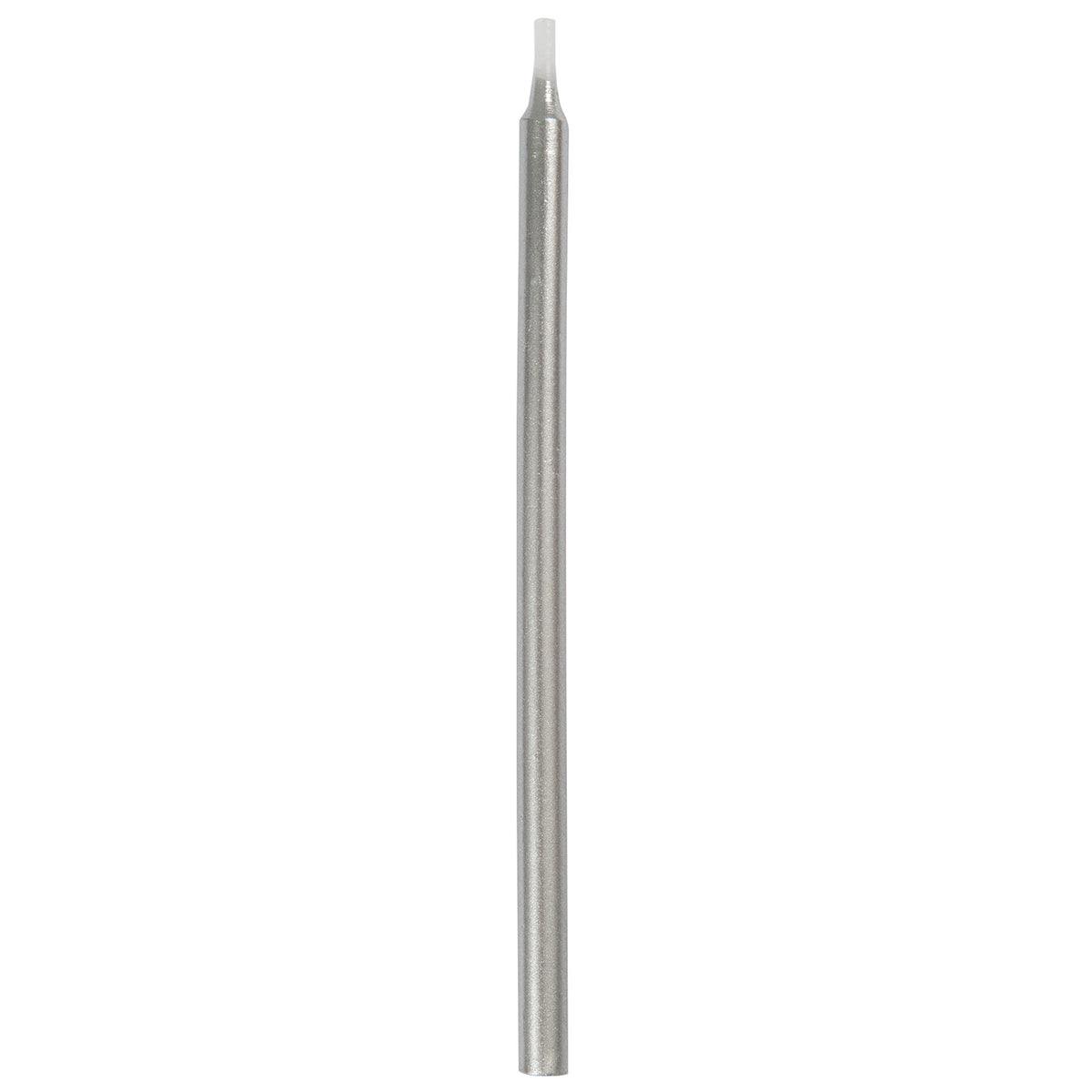 UNIQUE PARTY FAVORS Cake Supplies Silver Metallic Candles, 5 Inches, 12 Count 011179199815