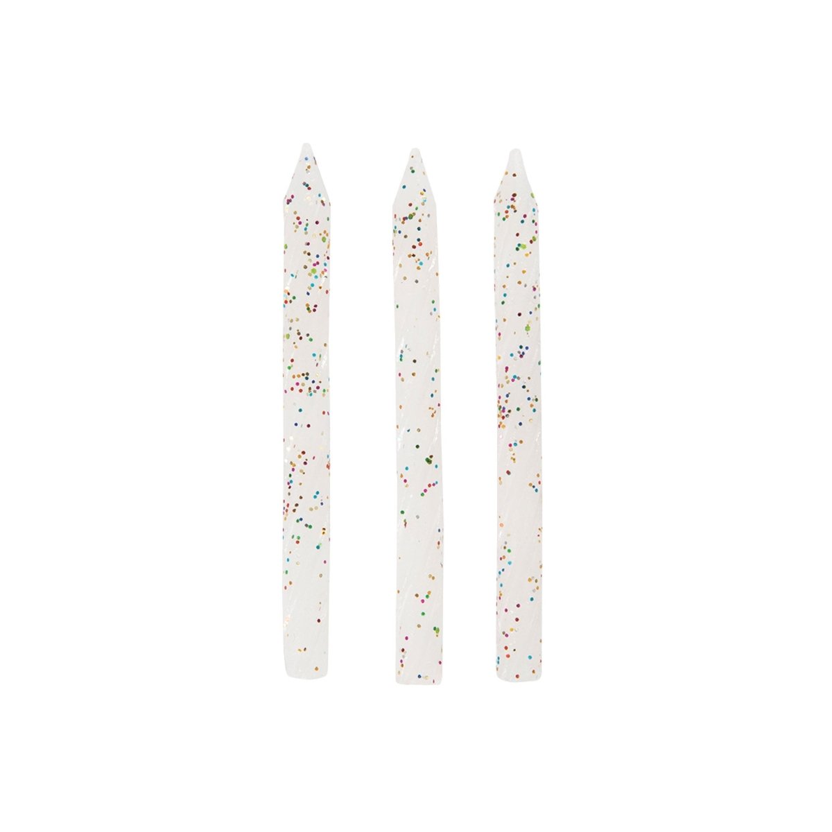 UNIQUE PARTY FAVORS Cake Supplies Sparkly Spiral Candles, White, 24 Count 011179199747