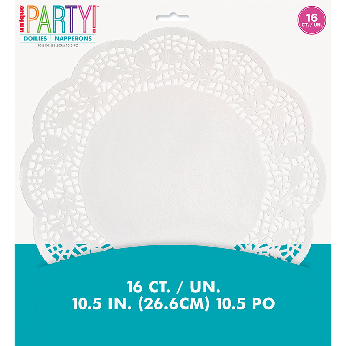 UNIQUE PARTY FAVORS Cake Supplies White Doilies, 10.5 Inches, 16 Count 011179068050