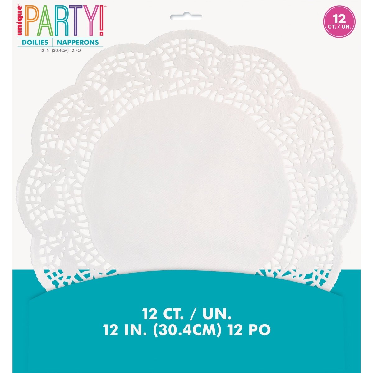 UNIQUE PARTY FAVORS Cake Supplies White Doilies, 12 Inches, 12 Count 011179068067