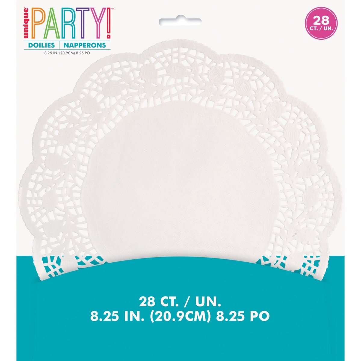 UNIQUE PARTY FAVORS Cake Supplies White Doilies, 8.5 Inches, 28 Count 01117968043