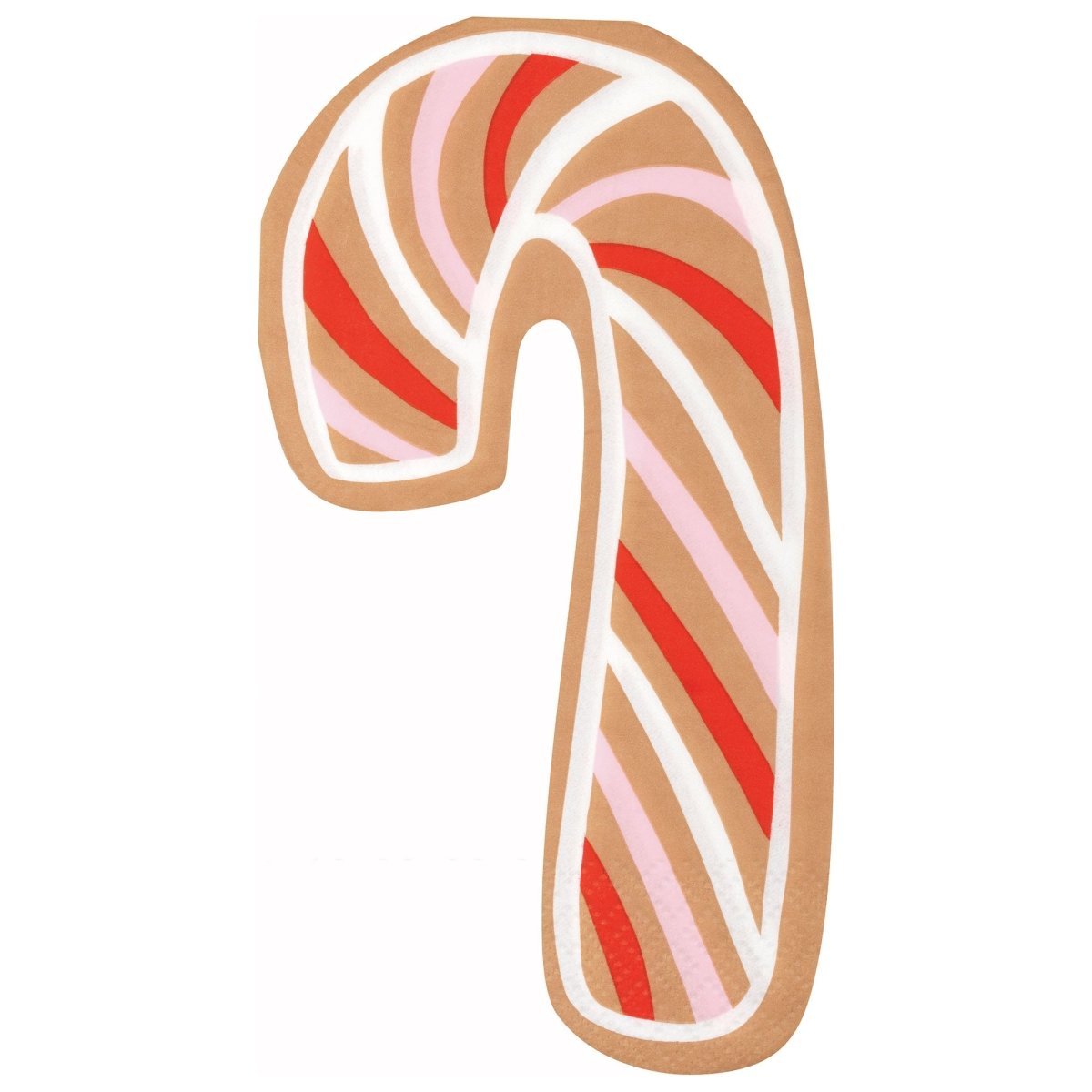 UNIQUE PARTY FAVORS Christmas Gingerbread Xmas Small Beverage Napkins, 16 Count 011179323159