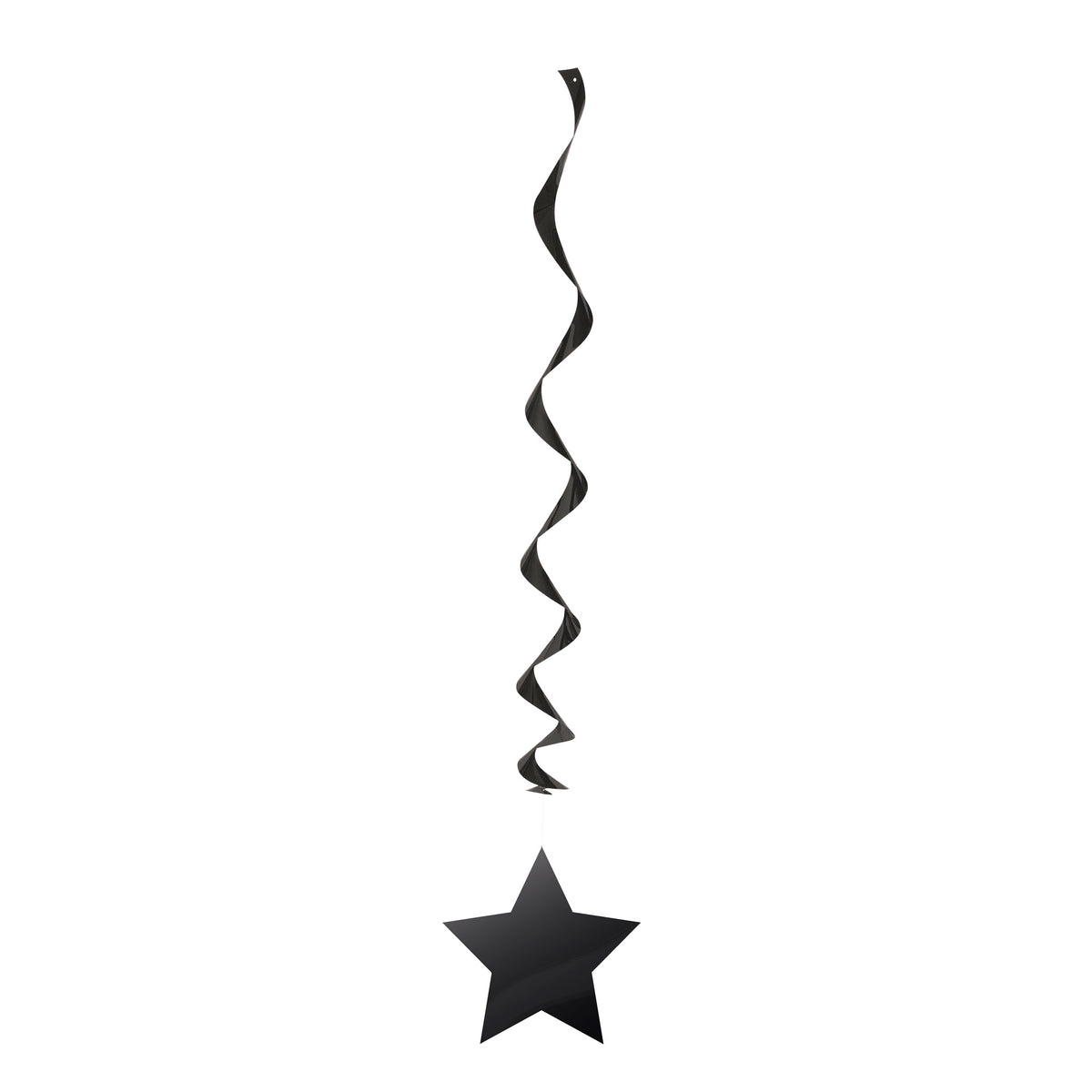UNIQUE PARTY FAVORS Decorations Black Hanging Star Swirl Decorations, 26 Inches, 3 Count 011179691203