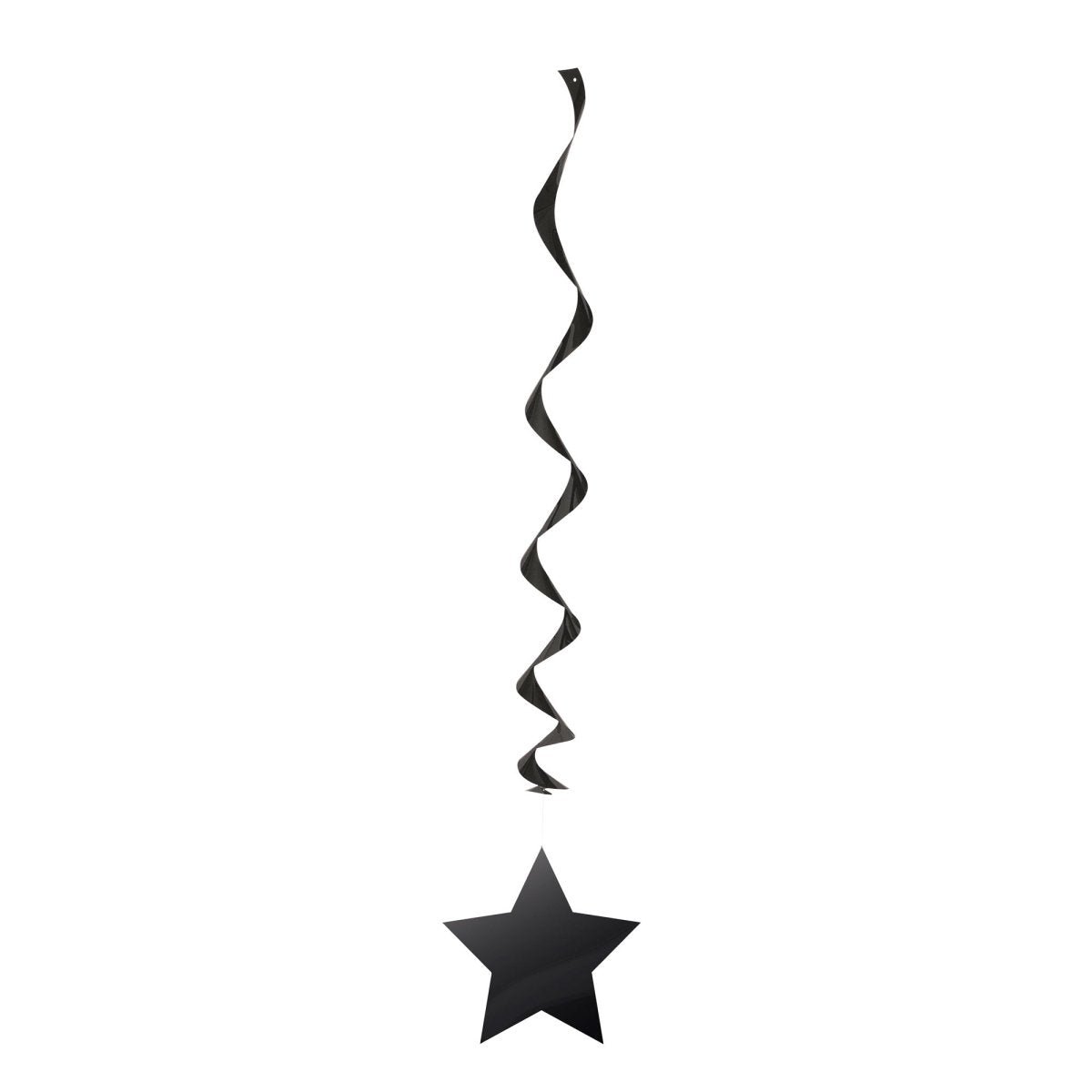 UNIQUE PARTY FAVORS Decorations Black Hanging Star Swirl Decorations, 26 Inches, 3 Count 011179691203
