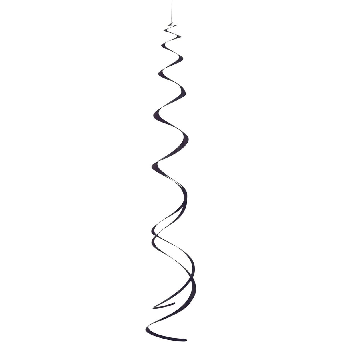 UNIQUE PARTY FAVORS Decorations Black Hanging Swirl Decorations, 26 Inches, 8 Count 011179632800