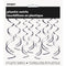 UNIQUE PARTY FAVORS Decorations Black Hanging Swirl Decorations, 26 Inches, 8 Count 011179632800