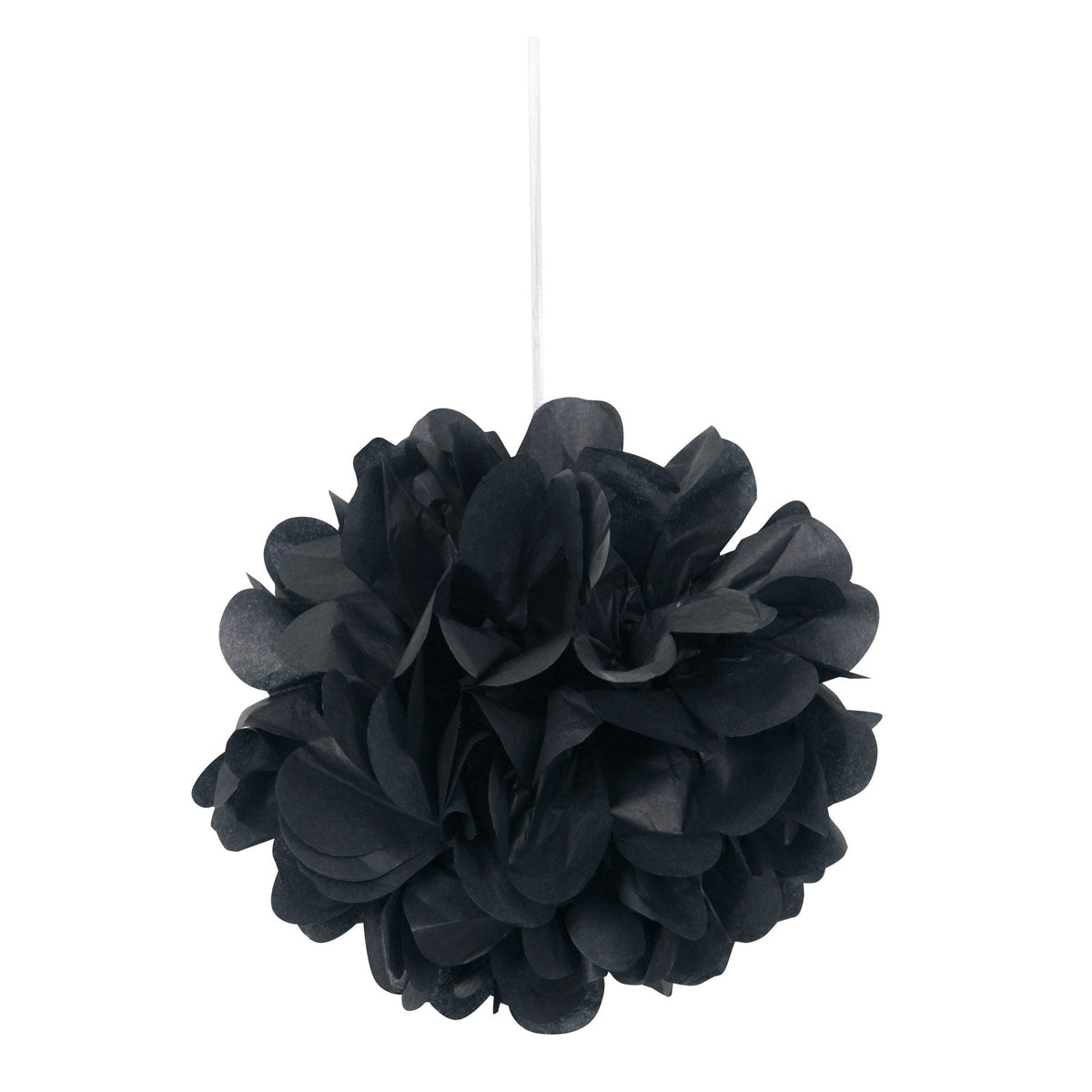 UNIQUE PARTY FAVORS Decorations Black Mini Puff Hanging Decorations, 9 Inches, 3 Count 011179642205