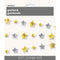 UNIQUE PARTY FAVORS Decorations Gold and Silver Paper Stars Garland, 108 Inches, 1 Count 011179724185
