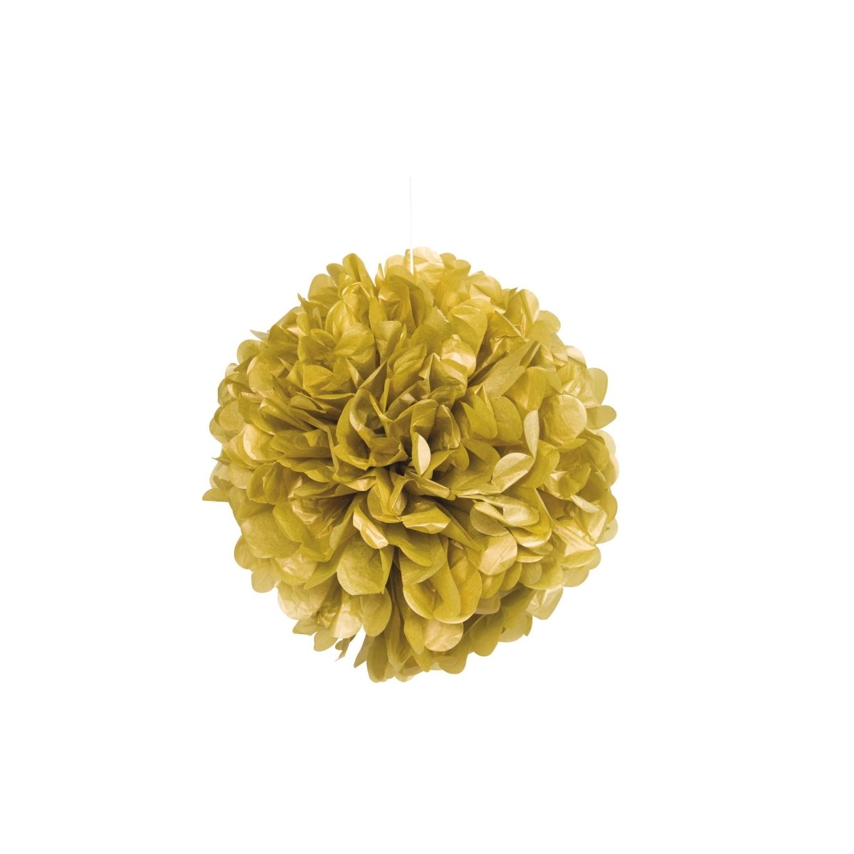 UNIQUE PARTY FAVORS Decorations Gold Puff Hanging Decoration, 16 Inches, 1 Count 011179632053