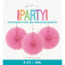 UNIQUE PARTY FAVORS Decorations Hot Pink Decorative Paper Fans, 6 Inches, 3 Count 011179632565