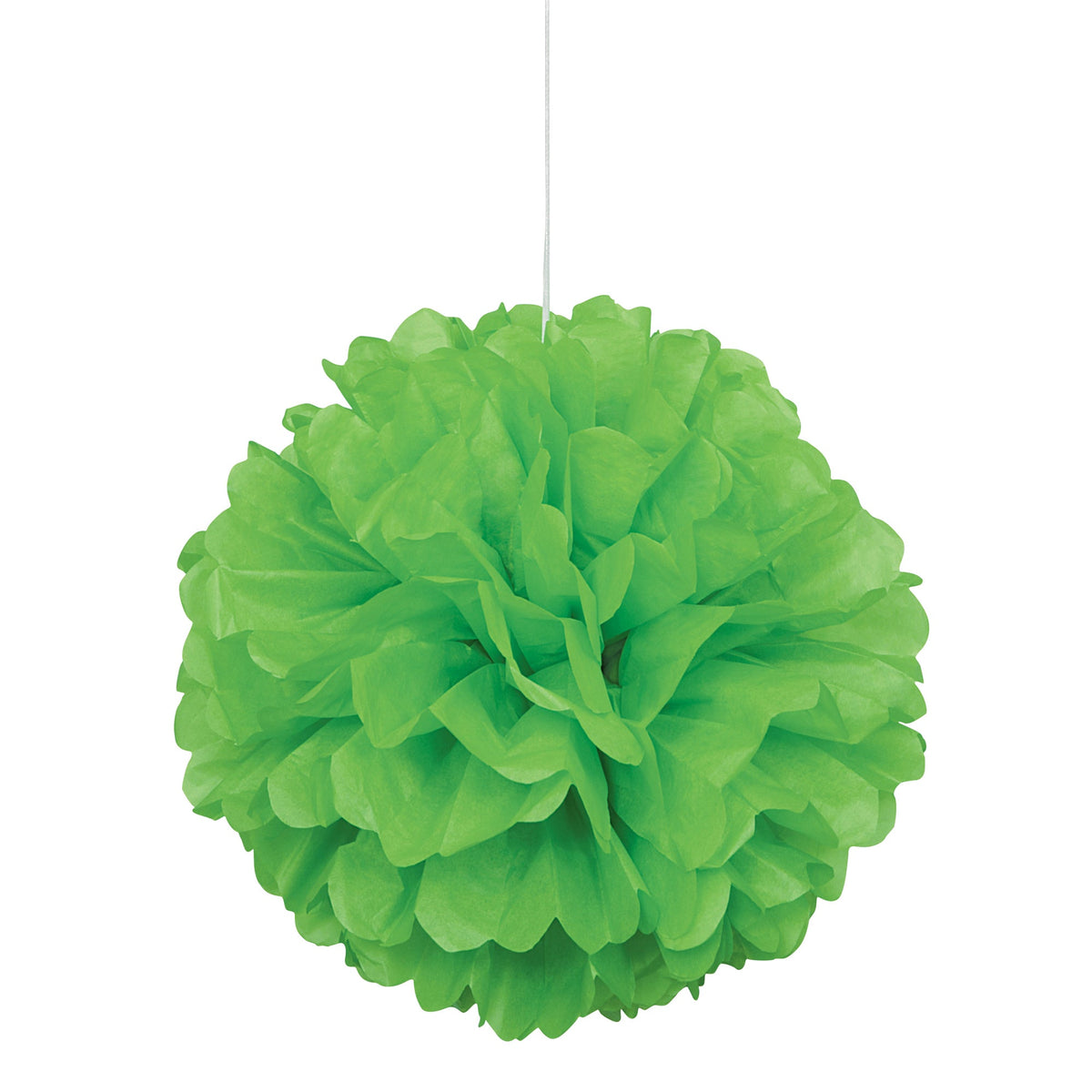 UNIQUE PARTY FAVORS Decorations Kiwi Green Puff Hanging Decoration, 16 Inches, 1 Count 011179642748