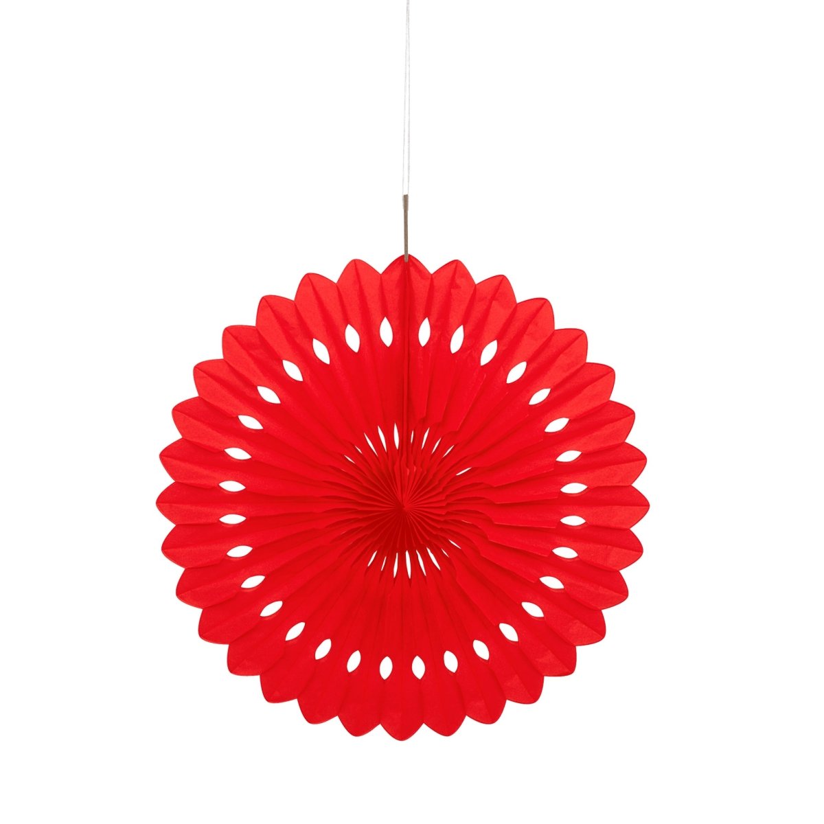 UNIQUE PARTY FAVORS Decorations Red Decorative Paper Fan, 16 Inches, 1 Count 011179642656