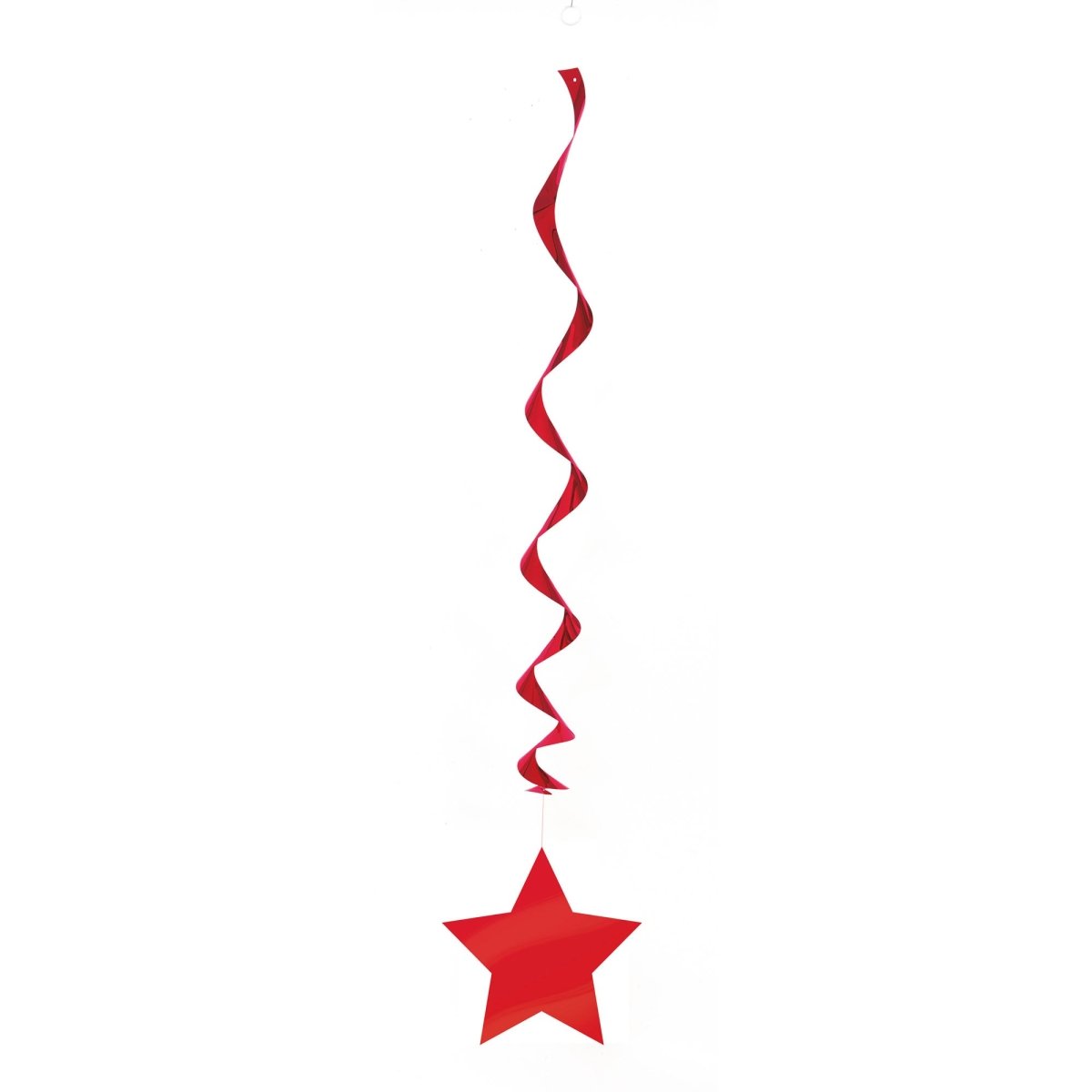 UNIQUE PARTY FAVORS Decorations Red Hanging Star Swirl Decorations, 26 Inches, 3 Count 011179691227