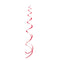 UNIQUE PARTY FAVORS Decorations Red Hanging Swirl Decorations, 26 Inches, 8 Count 011179632756