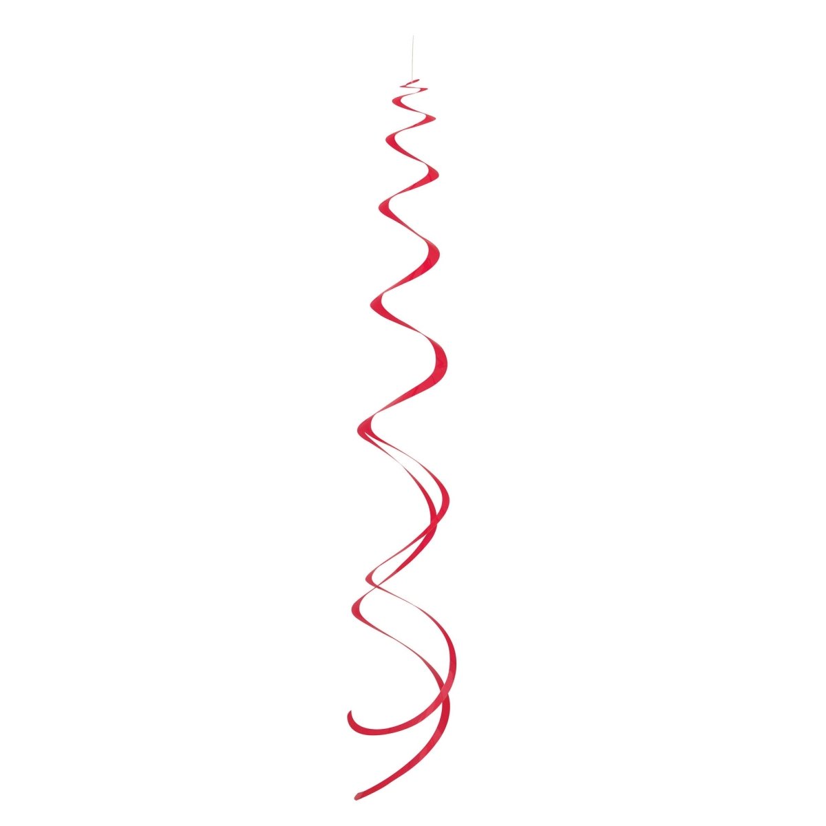 UNIQUE PARTY FAVORS Decorations Red Hanging Swirl Decorations, 26 Inches, 8 Count 011179632756