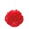 UNIQUE PARTY FAVORS Decorations Red Mini Puff Hanging Decorations, 9 Inches, 3 Count 011179642151