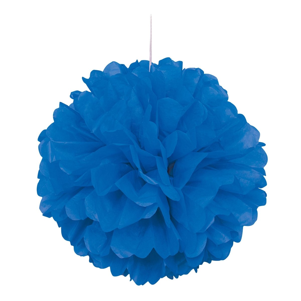 UNIQUE PARTY FAVORS Decorations Royal Blue Puff Hanging Decoration, 16 Inches, 1 Count 011179642731
