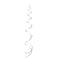 UNIQUE PARTY FAVORS Decorations Silver Hanging Swirl Decorations, 26 Inches, 8 Count 011179632749