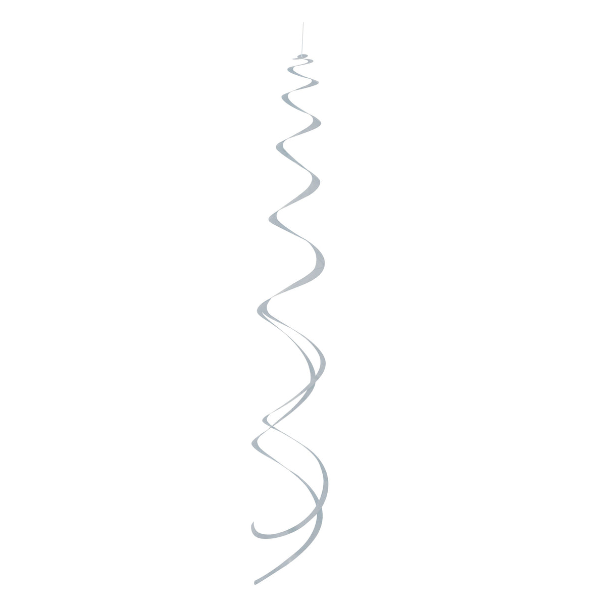 UNIQUE PARTY FAVORS Decorations Silver Hanging Swirl Decorations, 26 Inches, 8 Count 011179632749