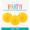 UNIQUE PARTY FAVORS Decorations Yellow Decorative Paper Fans, 6 Inches, 3 Count 011179632596