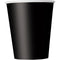 UNIQUE PARTY FAVORS Disposable-Plasticware Black Paper Cups, 9 Oz, 8 Count 011179032068
