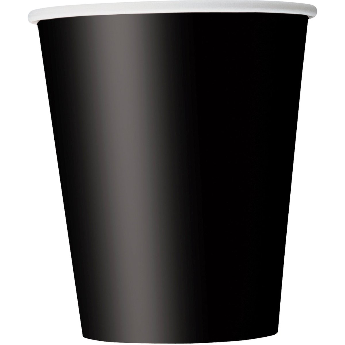 UNIQUE PARTY FAVORS Disposable-Plasticware Black Paper Cups, 9 Oz, 8 Count 011179032068