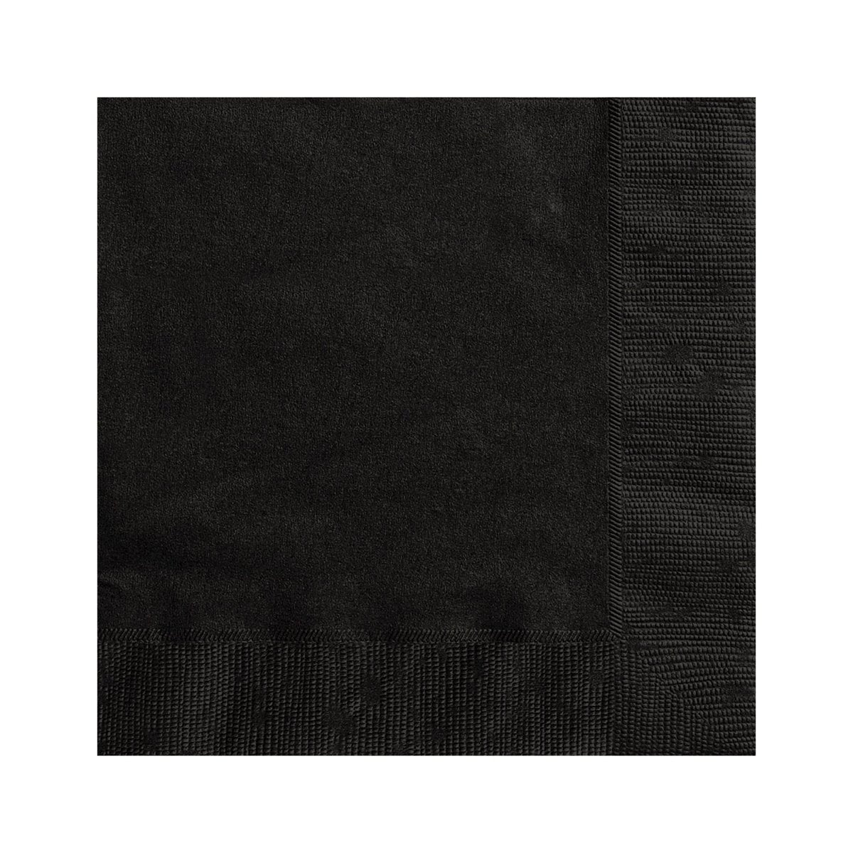UNIQUE PARTY FAVORS Disposable-Plasticware Black Small Beverage Napkins, 20 Count 011179032013