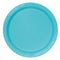 UNIQUE PARTY FAVORS Disposable-Plasticware Caribbean Blue Large Round Lunch Paper Plates, 9 Inches, 8 Count 011179468553