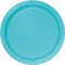 UNIQUE PARTY FAVORS Disposable-Plasticware Caribbean Blue Large Round Lunch Plastic Plates, 9 Inches, 20 Count 011179362387