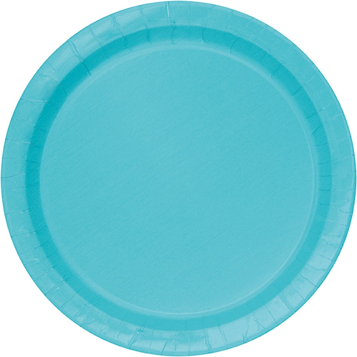 UNIQUE PARTY FAVORS Disposable-Plasticware Caribbean Blue Large Round Lunch Plastic Plates, 9 Inches, 20 Count 011179362387