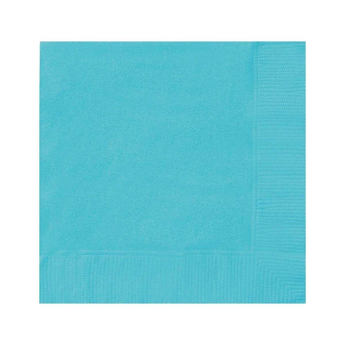 UNIQUE PARTY FAVORS Disposable-Plasticware Caribbean Blue Small Beverage Napkins, 20 Count 011179468515