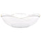 UNIQUE PARTY FAVORS Disposable-Plasticware Clear Scalloped Plastic Serving Bowl with Gold Rim, 1 Count 011179748143