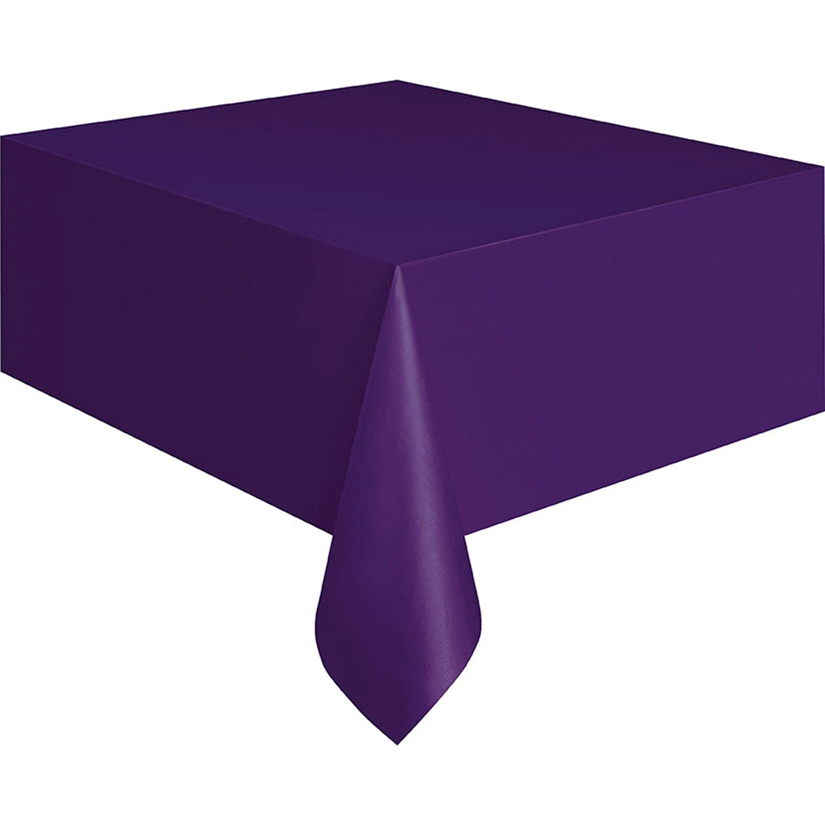 UNIQUE PARTY FAVORS Disposable-Plasticware Deep Purple Rectangular Plastic Table Cover, 54 x 108 Inches, 1 Count 011179050888