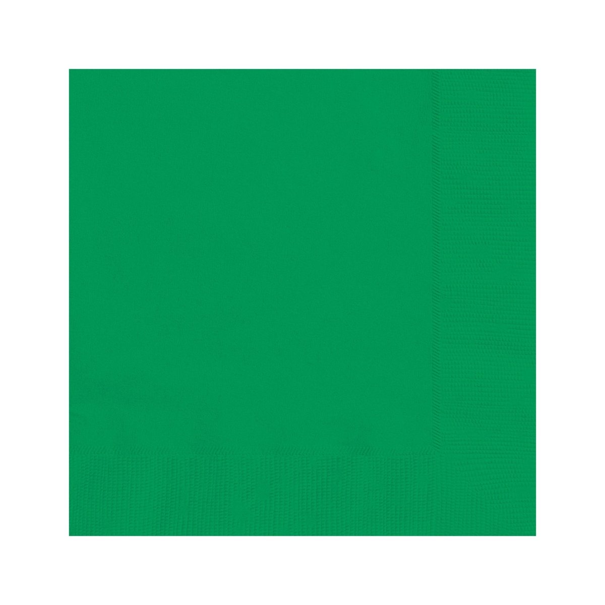 UNIQUE PARTY FAVORS Disposable-Plasticware Emerald Green Small Beverage Napkins, 20 Count 011179318513