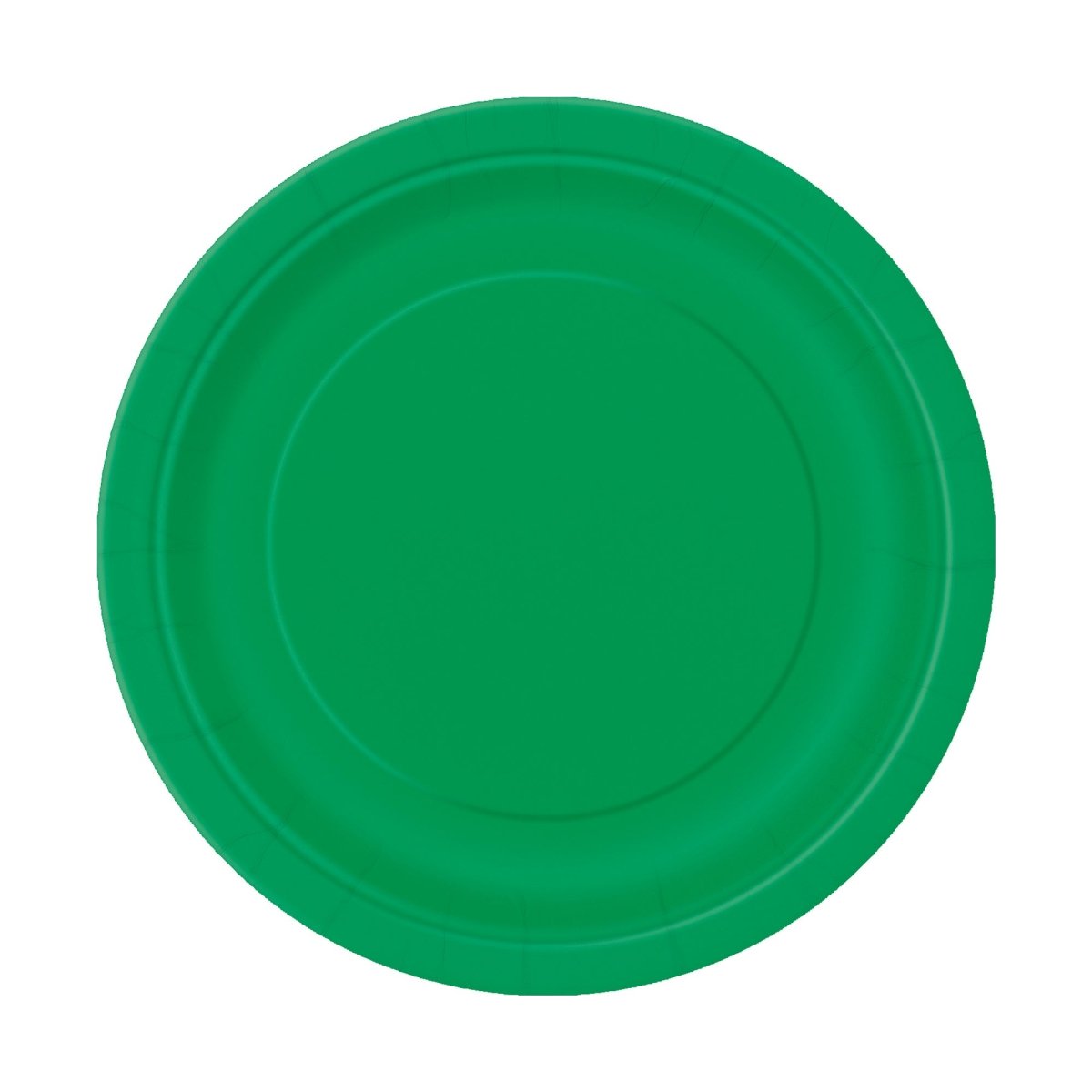 UNIQUE PARTY FAVORS Disposable-Plasticware Emerald Green Small Round Dessert Paper Plates, 7 Inches, 8 Count 011179318544