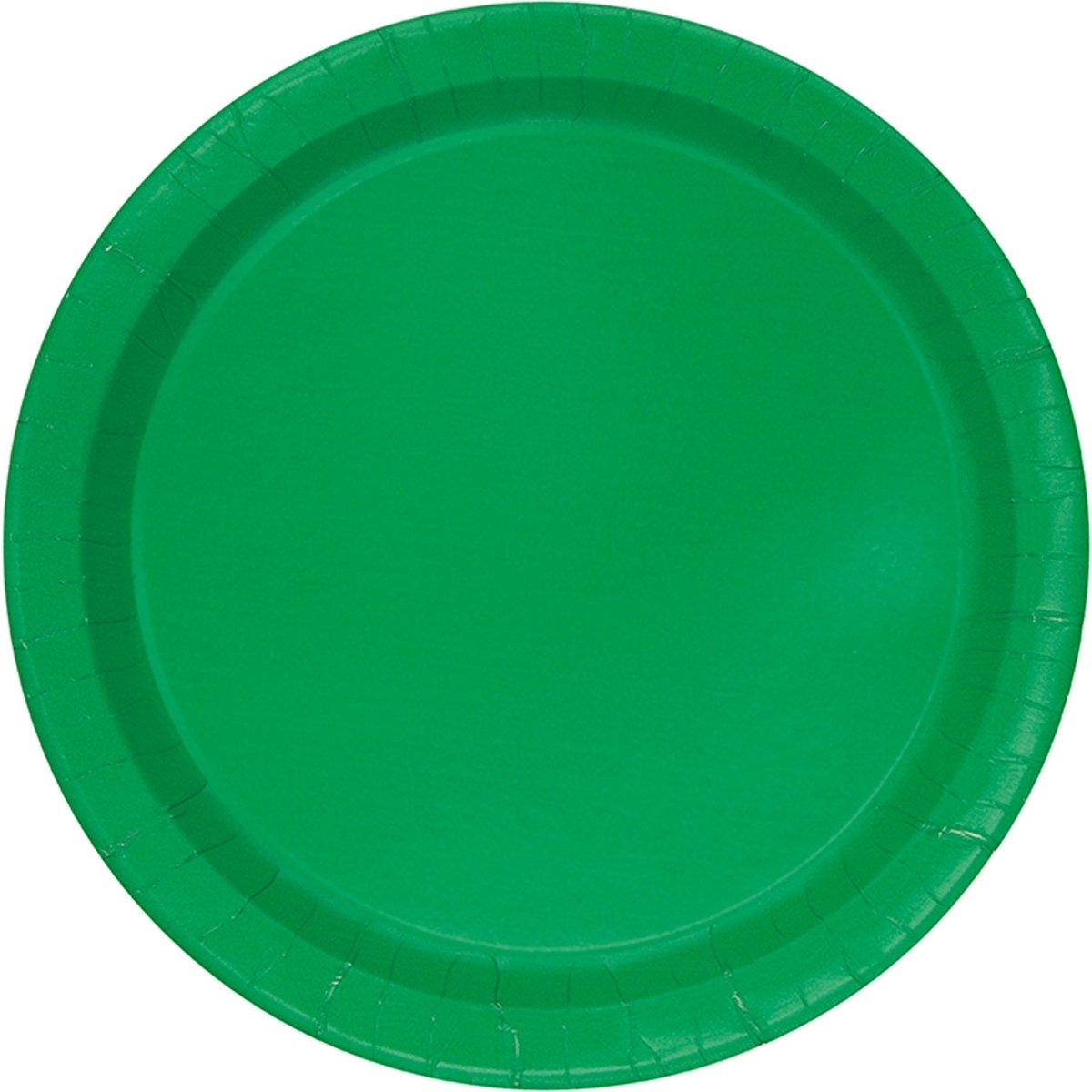 UNIQUE PARTY FAVORS Disposable-Plasticware Festive Green Large Round Lunch Plastic Plates, 9 Inches, 20 Count 011179359424