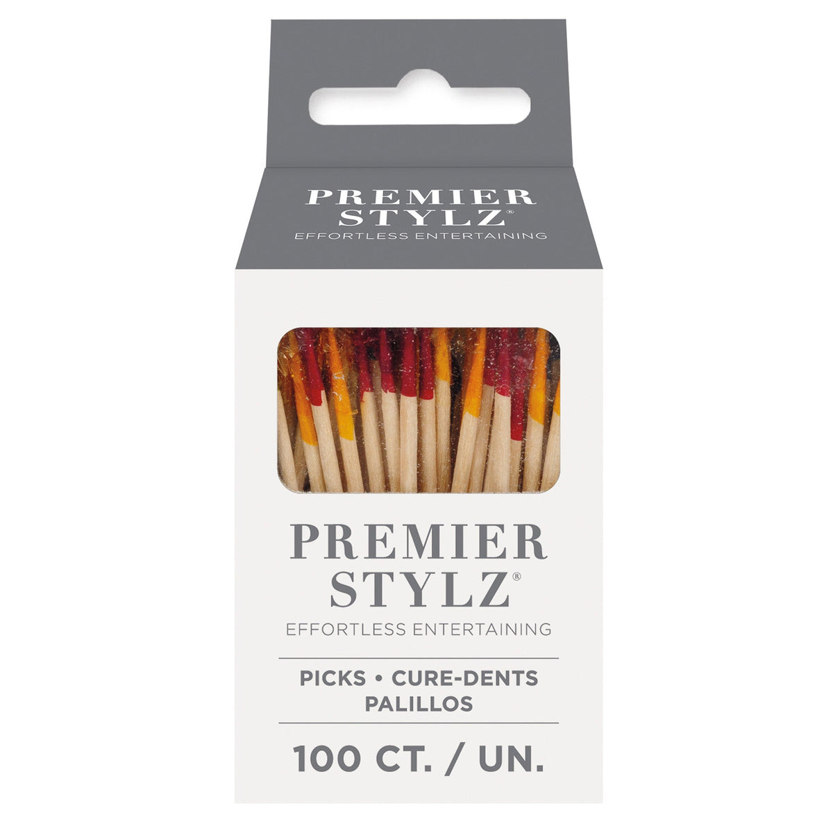 UNIQUE PARTY FAVORS Disposable-Plasticware Frilled Picks, 2 Inches, 100 Count 011179230624